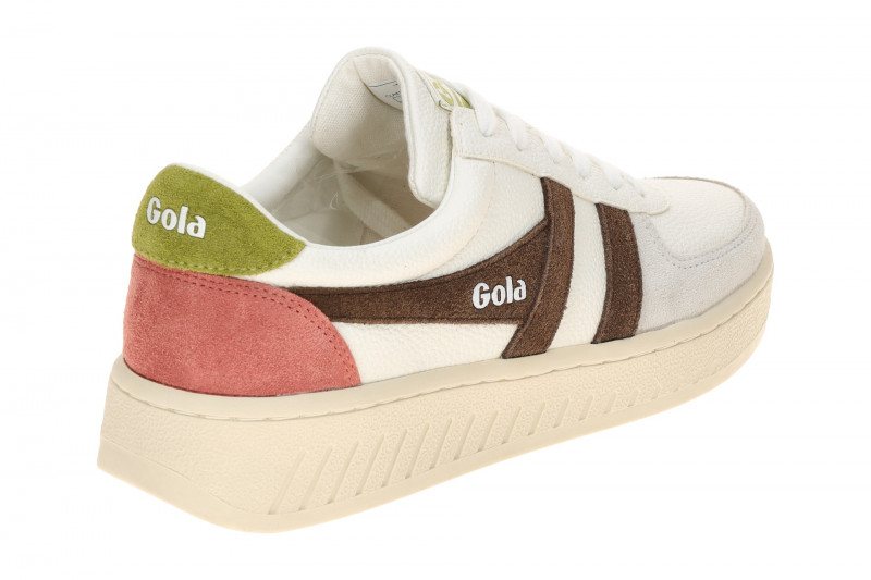 Gola Grandslam Trident Schuhe Sneakers weiß braun CLA415