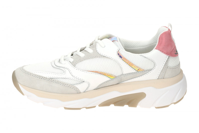 Gabor RollingSoft Schuhe weiß pink Sommer-Sneaker 66.936.51