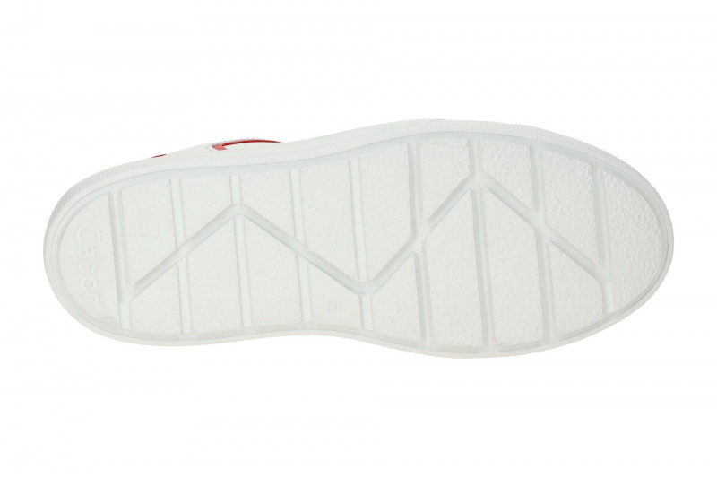 Gabor Schuhe weiß rot Nappa Sneakers 63.210.25