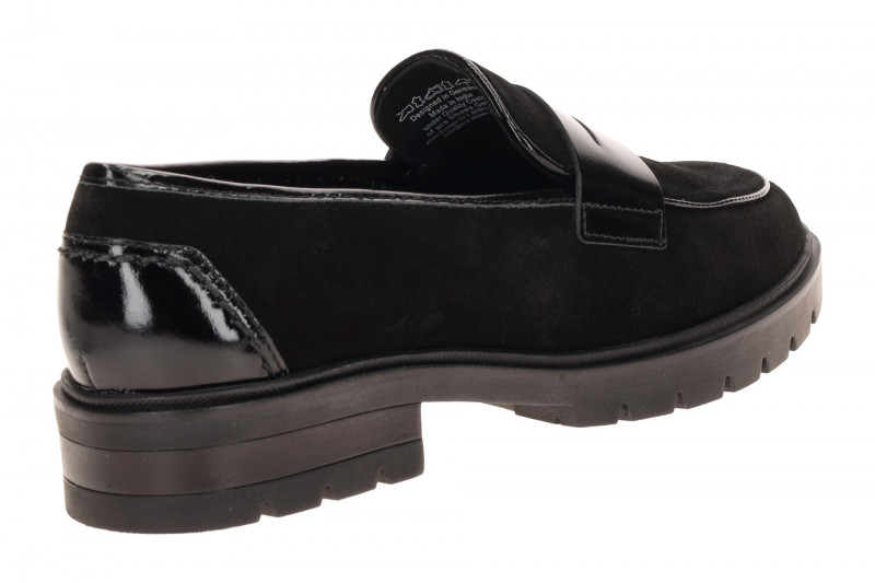 ARA Cambridge Slipper schwarz Velour Loafer 12-11229