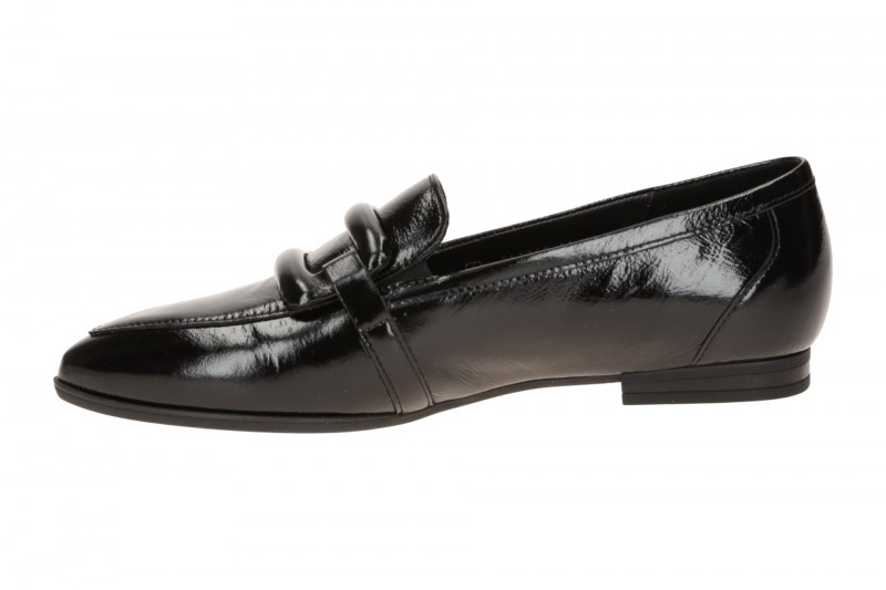 Gabor Schuhe Slipper schwarz Lack Loafer 3019.02