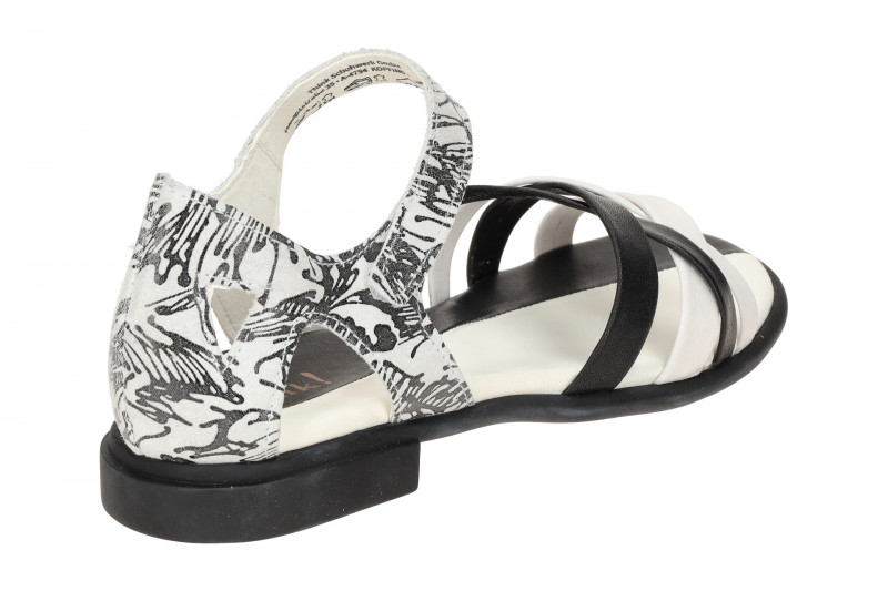 Think Kamaa Spangen Sandalette weiß schwarz 931