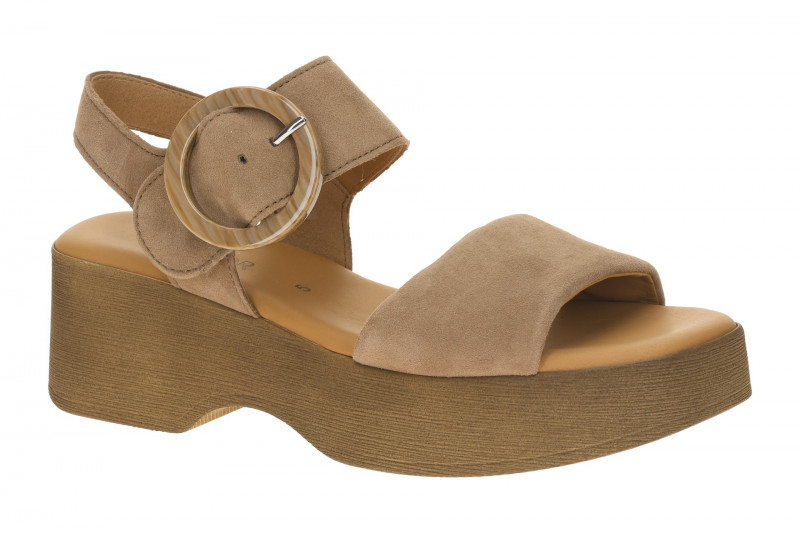 Gabor Fashion Plateau Sandalette braun Velour 84.520.18