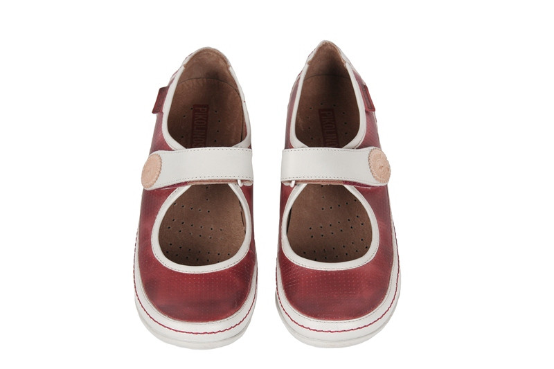 Pikolinos Lisboa Schuhe rot weiß Slipper 767-848LA