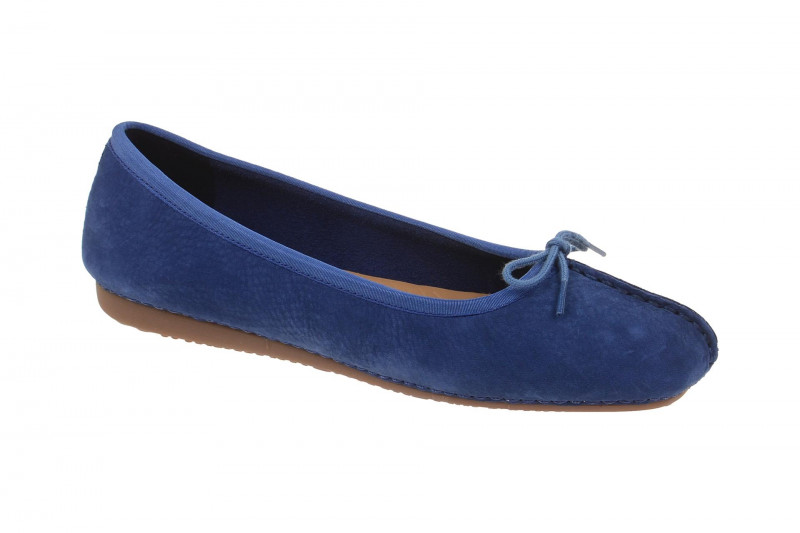 Clarks Freckle Ice Ballerina blau Nubuck