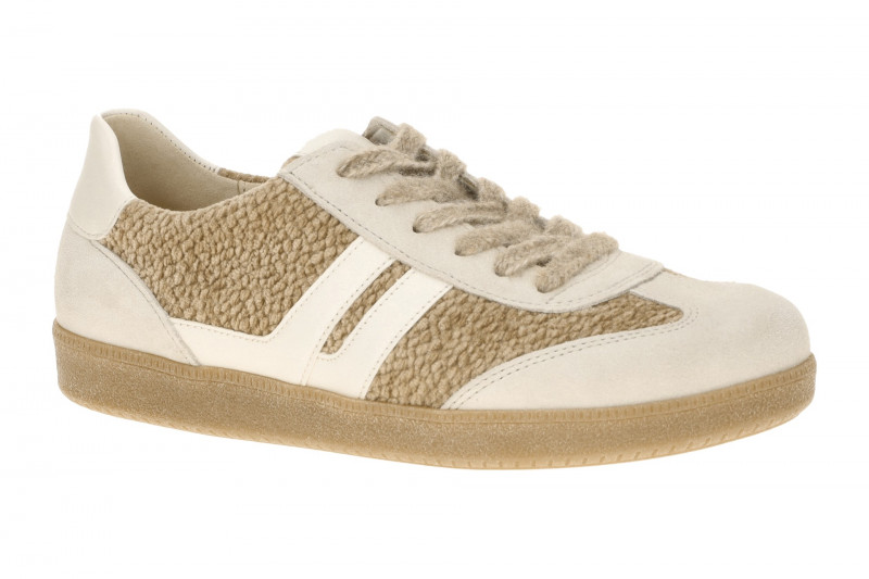 Gabor Schuhe Retro-Sneakers grau beige Fell 6011.01.011