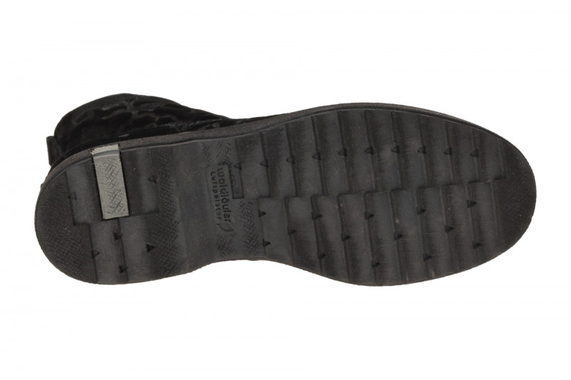 Waldläufer Kitomi Winter Stiefel schwarz Blumen K-Weite