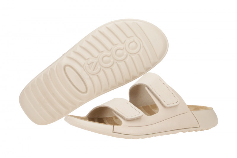 Ecco Cozmo Pantolette beige 2fach Klett 206823