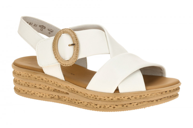 Gabor Plateau Sandale weiß Nappa 84.556.20