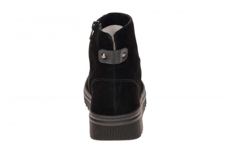 Gabor Stiefelette schwarz Zip Boots Velour 8008.02.001