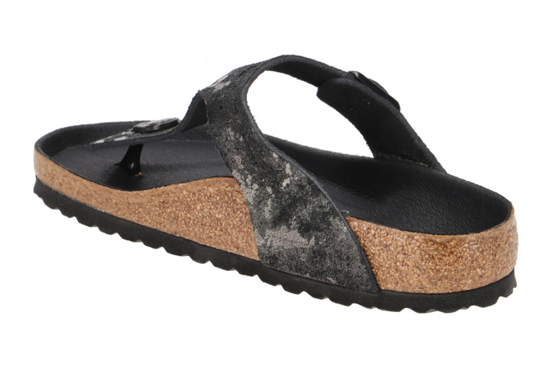Birkenstock Gizeh BS Pantolette schwarz metallic 1019408