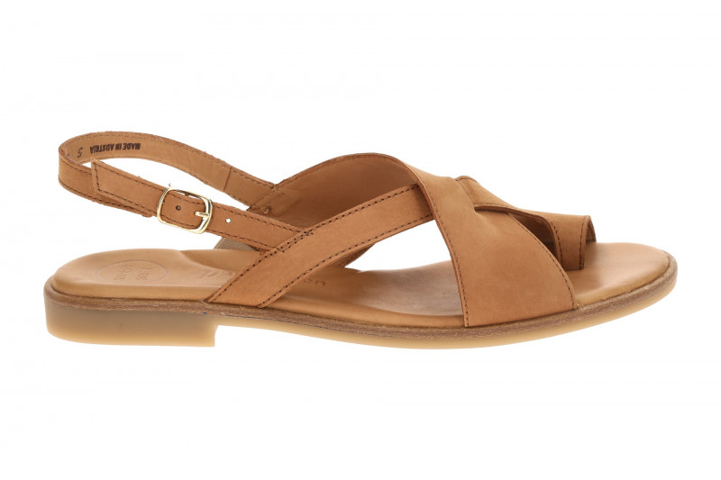Paul Green Zehentrenner Sandalen hellbraun Kreuz-Riemchen 6216