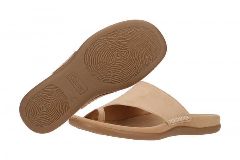 Gabor Zehentrenner Pantolette hellbraun