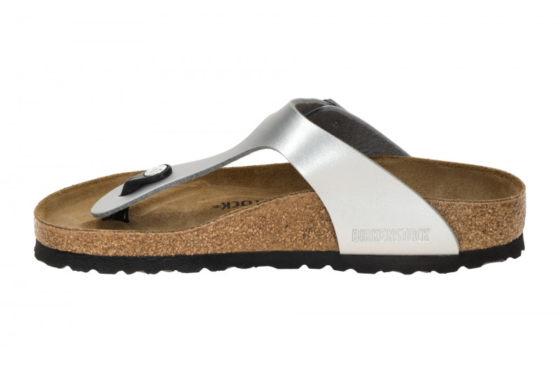 Birkenstock Gizeh Pantolette silber grau NORMAL-WEIT 43851