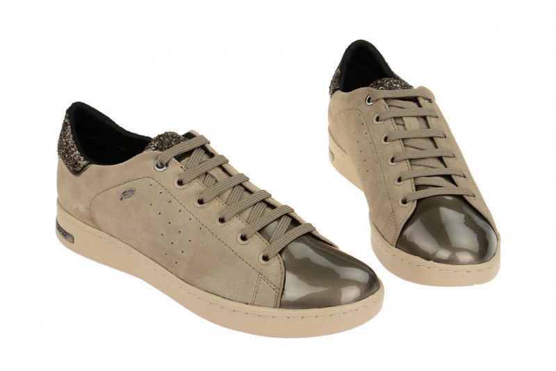 Geox Jaysen Schuhe grau beige Glitter