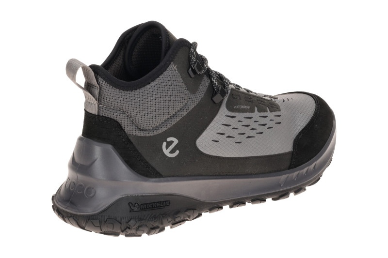Ecco Ult-Trn Mid Schuhe Sneaker grau schwarz Waterproof 824374