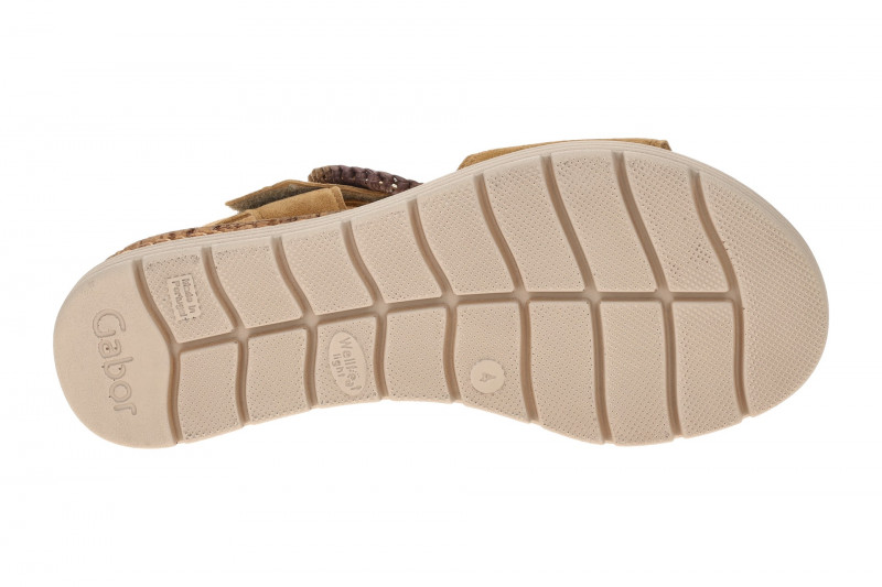 Gabor Keil Sandale hellbraun Velour 82.706.35