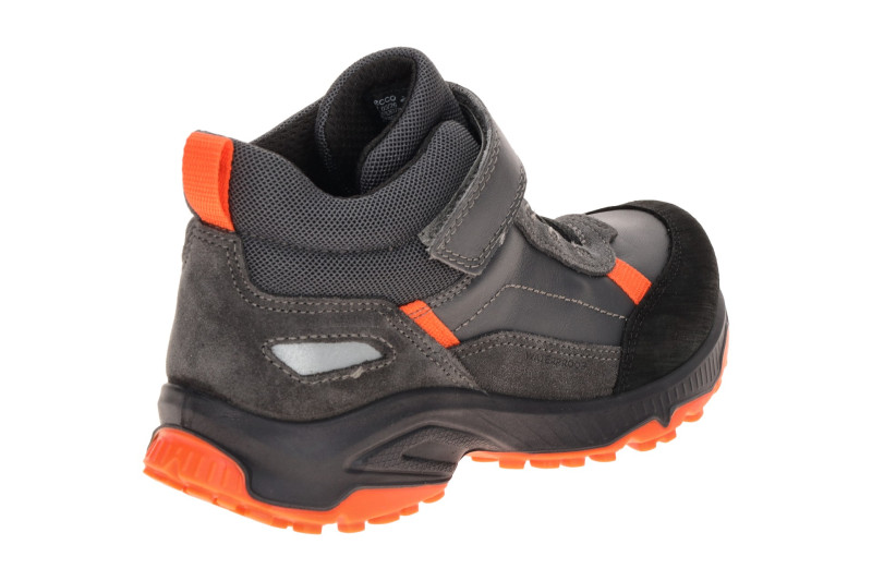 Ecco Receptor Kinder Schuhe Mid Cut grau orange Waterproof 724752