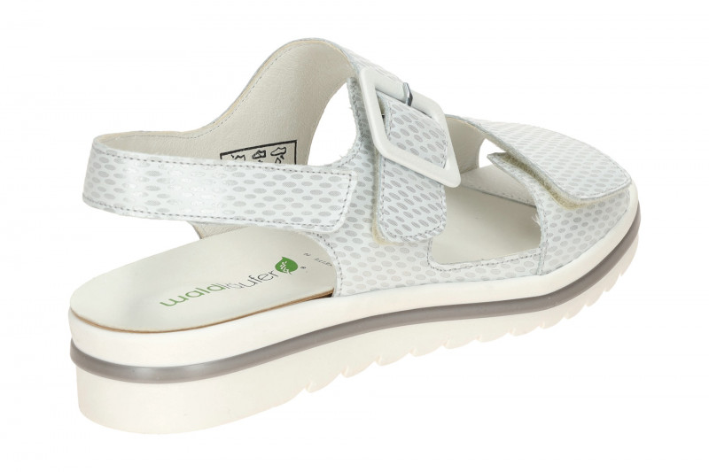 Waldläufer Hakura Sandale weiß silber Muster H-Weite 351013