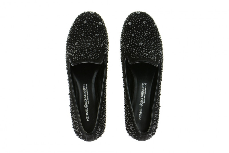 K&S Slipper Bea schwarz Swarovski 14222