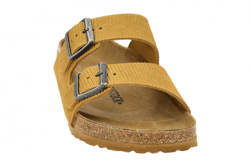 Birkenstock Arizona BS Pantolette hellbraun Velour Normal-Weit 1026093