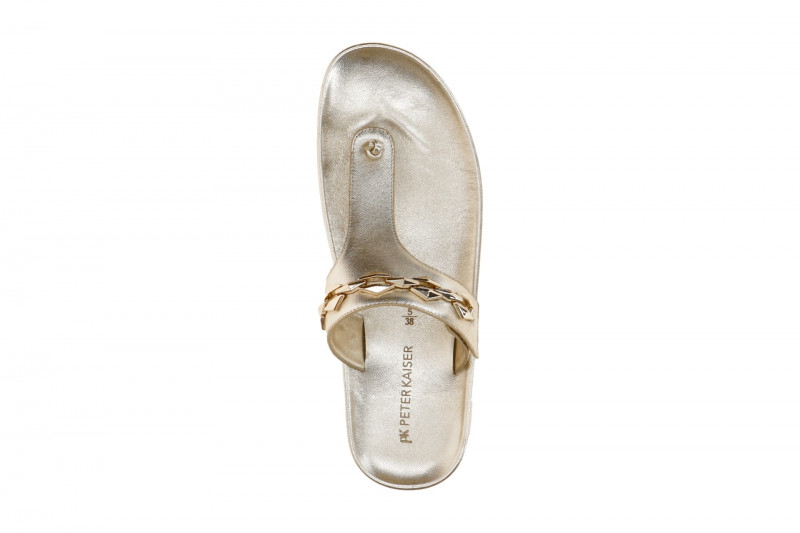 Peter Kaiser Zehentrenner Pantolette gold metallic 77105