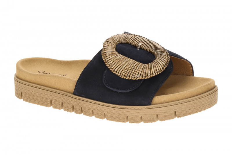Gabor Pantolette dunkelblau Velour 83.742.16