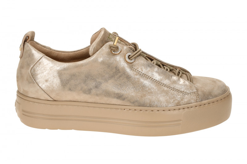 Paul Green Sneaker Plateau Schuhe braun taupe metallic 5417