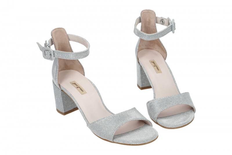 Paul Green Sandalette silber Glitzer 7469