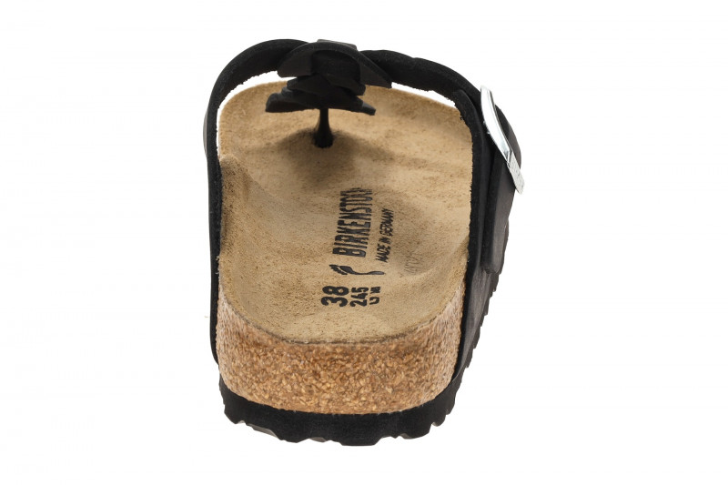 Birkenstock Gizeh Braided Pantolette schwarz SCHMAL 1021360