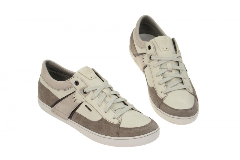 Geox Box Schuhe grau weiß Sneakers U44R3C