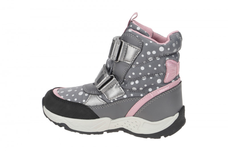 Geox SENTIERO Kinder Stiefel grau rosa Warmfutter J26FVC