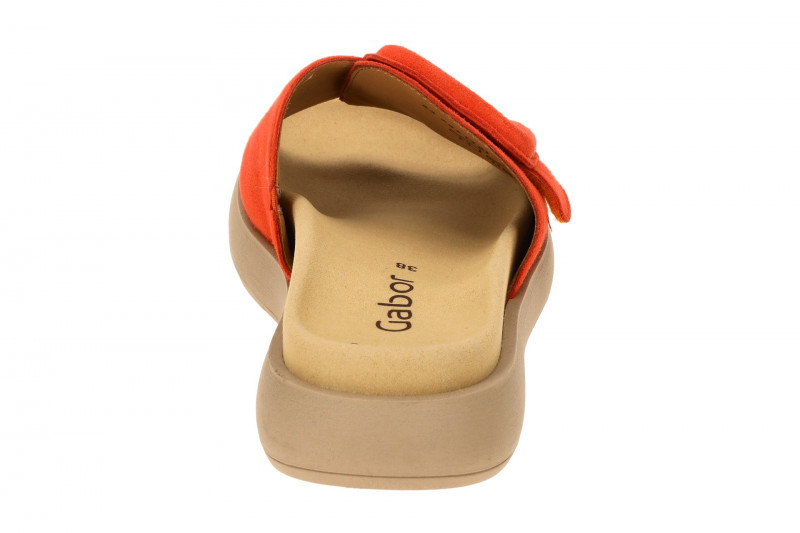 Gabor Plateau Pantolette orange Velour 63.751.13