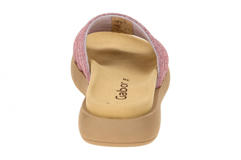 Gabor Plateau Pantolette rosa Strass 63.752.80