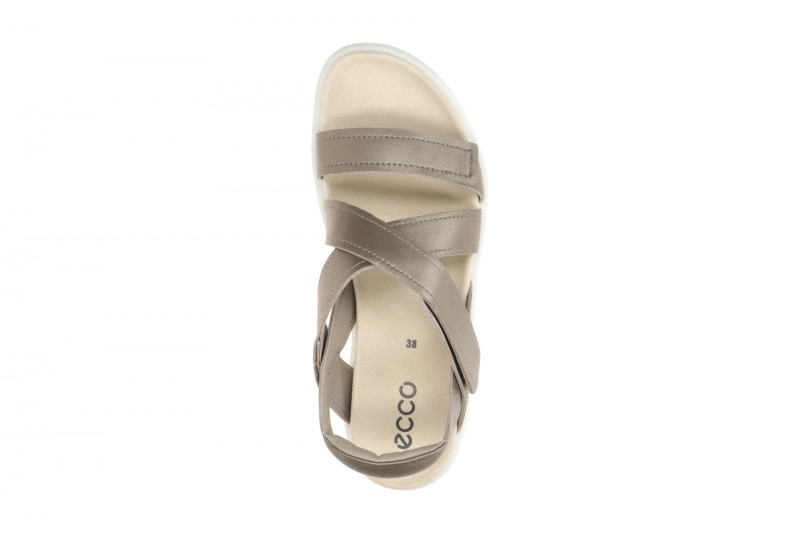 Ecco Soft Sandalen grau metallic Kreuzriemen 238813