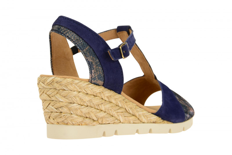 Gabor Tunis Sandale blau Keilabsatz