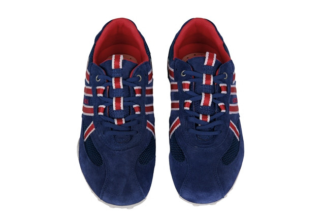 Geox Snake S Schuhe blau rot Velour Sneakers