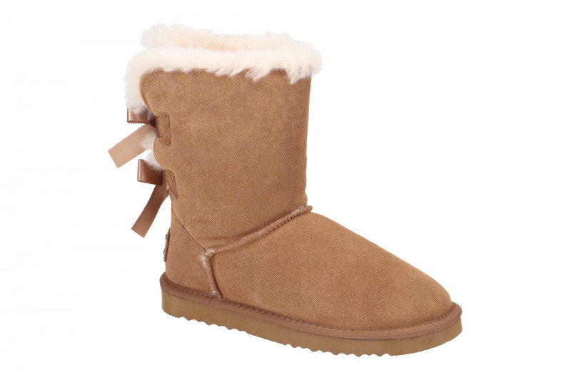 Oog Stiefel braun Lammfell Boots OB0604