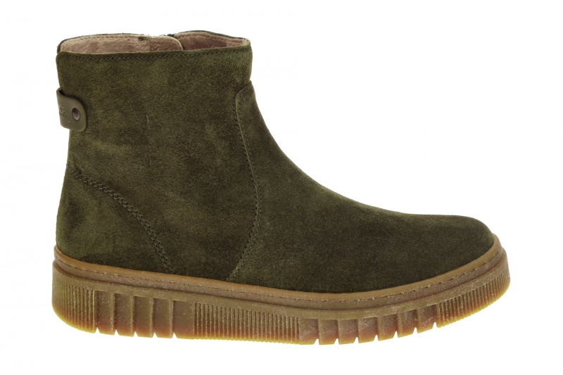 Gabor Stiefelette olive grün Zip Boots Velour 8008.02.005