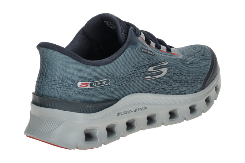 Skechers Glide Step Pro Schuhe blau grau SLIP-INS Wasserdicht 233135