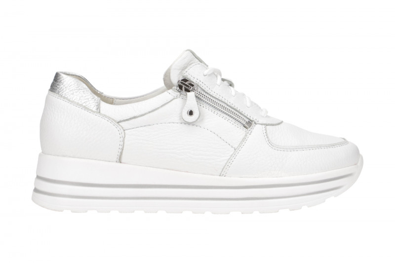 Waldläufer Lana Plateau Schuhe weiß silber 758009
