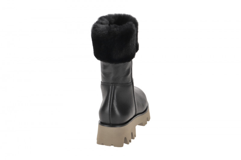 Paul Green 9148 Plateau Winter Stiefel schwarz Fellkragen