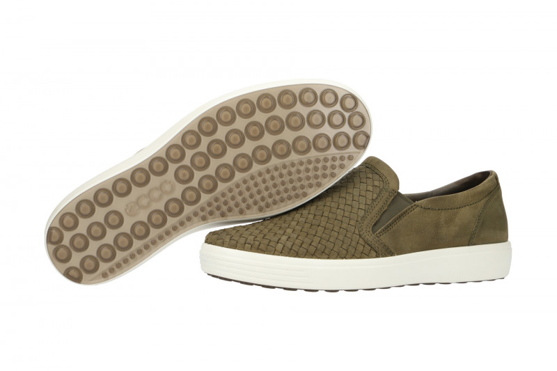 Ecco Soft 7 Schuhe Herren Slipper grün