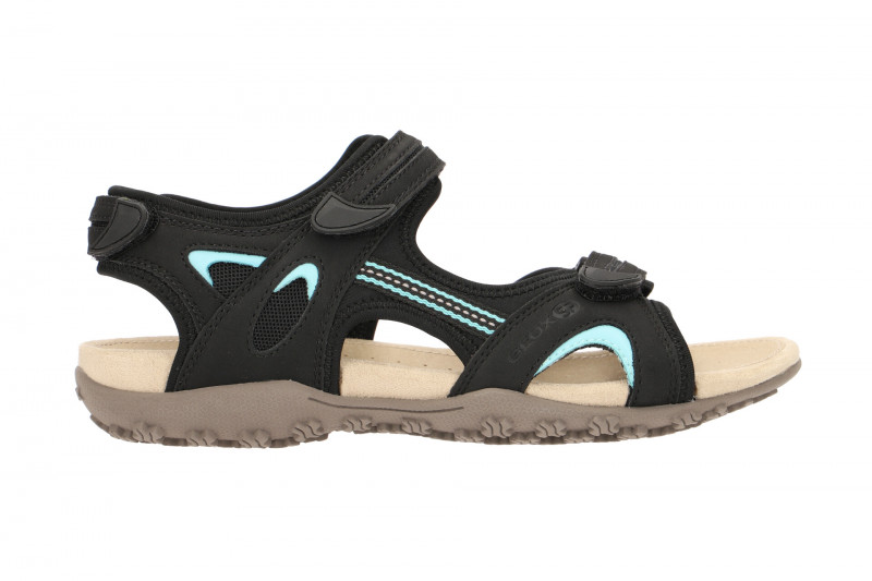 Geox Strel Damen Sandale schwarz blau D9225B