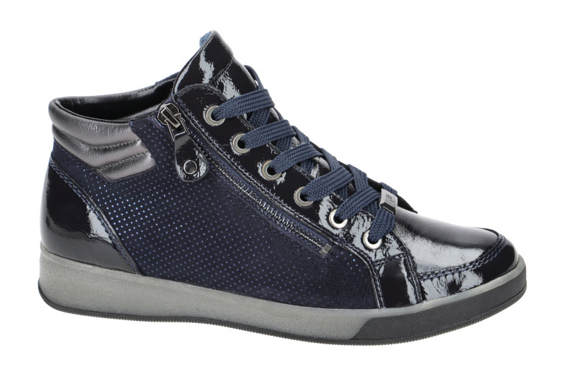 ARA Rom Schuhe Sneaker blau Lackpunkte 12-44499