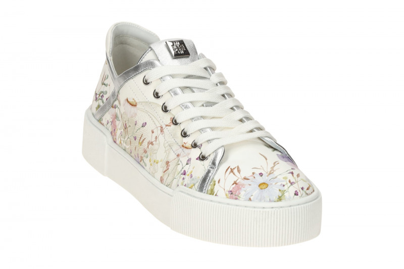 Högl Stevie Plateau Sneaker weiß bunt Flower Nappa 3679