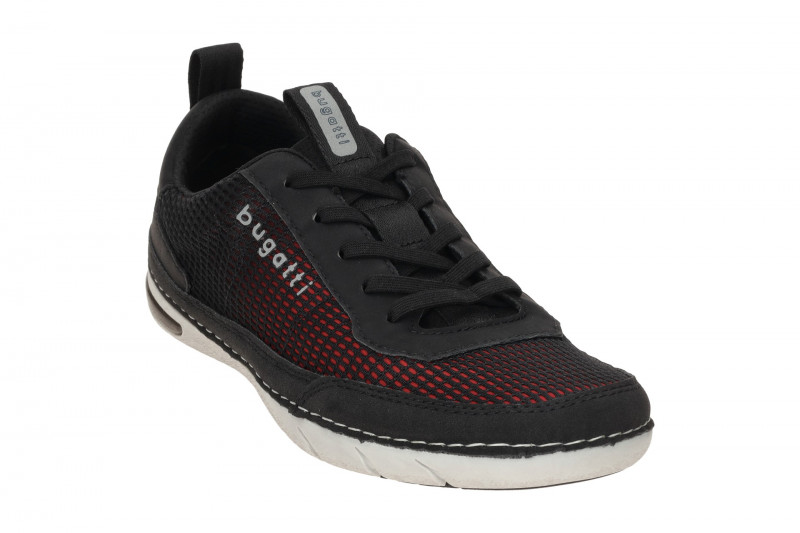 bugatti Glenans Schnür Schuhe Sneaker rot schwarz ASG04