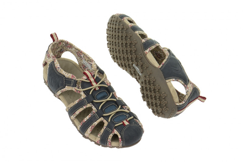 Geox Sand.Strel - Damen Sandale - navy dunkelblau - D1125A