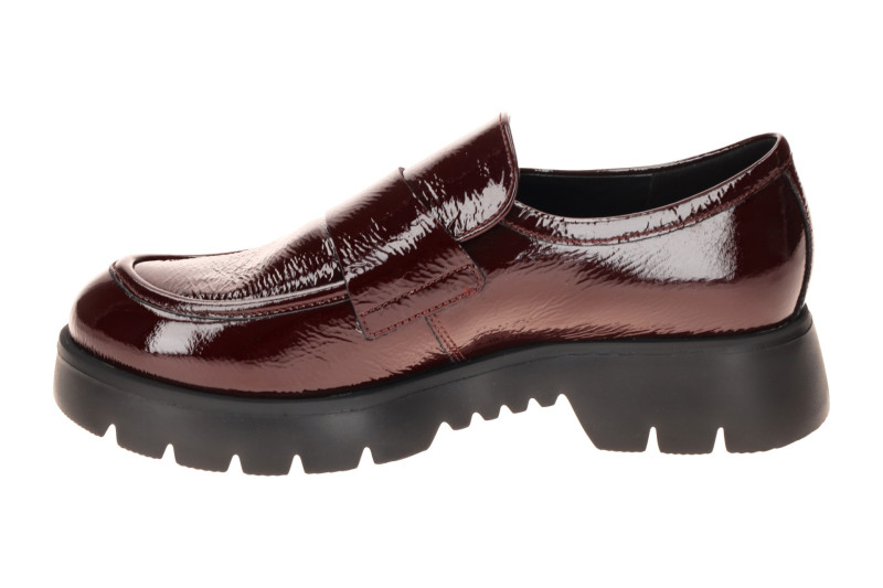 Högl Finn Schuhe Slipper Loafer in rot barolo Lack 2425