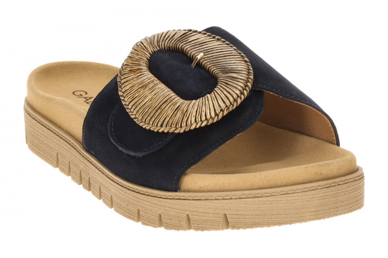 Gabor Pantolette dunkelblau Velour 83.742.16